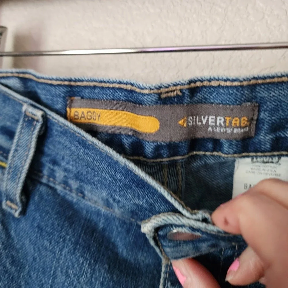 LEVIS‎ VINTAGE Silver Tab Baggys 90's denim Made in USA size 34x30
